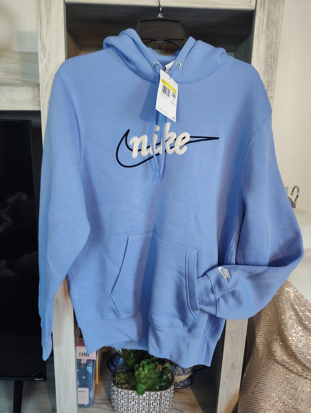 Nike Men's Lavender Blue Logo Hoodie Sweatshirt SZ Small New With Tags